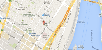 Carte Google Map - Studio le Hublot enregistrement Montreal 